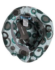 Dolce & Gabbana Teal Cotton Big Polka Dot Pattern Bucket Hat