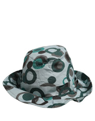 Dolce & Gabbana Teal Cotton Big Polka Dot Pattern Bucket Hat