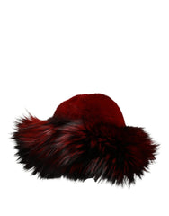 Dolce & Gabbana Red Fox Mink Fur Womens Bucket Capello Hat