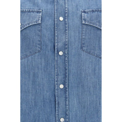 Brunello Cucinelli Blue Denim Shirt