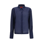 The Latest Blue Wool Oves Aries Dress Shirt
