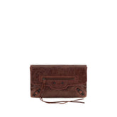 Balenciaga Bordeaux Lamb Ovis Aries Aries Clutch Bag