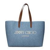 Jimmy Choo Light Blue Fabric Shoulder Bag