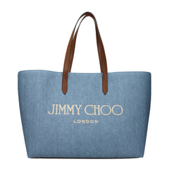 Jimmy Choo Light Blue Fabric Shoulder Bag