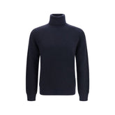 Brioni Blue Cashmere Turtleneck