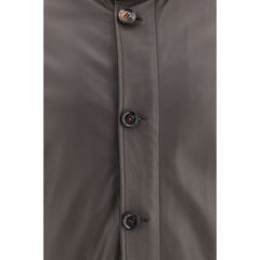 MooRER Brown Leather Full-Length Jacket
