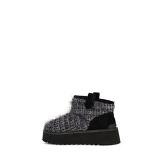PINKO Black Fabric Ankle Boots
