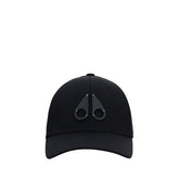 Moose Knuckles Black Cotton Cap (Baseball Hat)