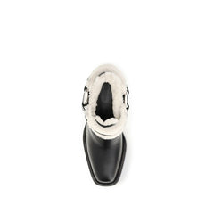 Rabanne Black Calf Leather Bos Taurus Ankle Boots