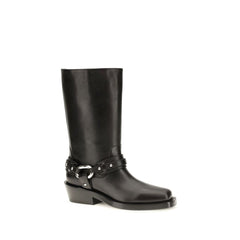 Rabanne Black Calf Leather Bos Taurus Boots
