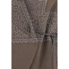 Giorgio Armani Brown Silk Sleeveless Jacket