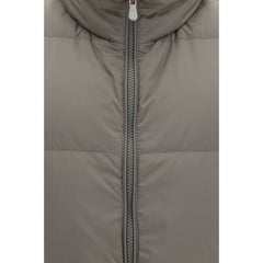 Brunello Cucinelli Gray Polyester Sleeveless Jacket