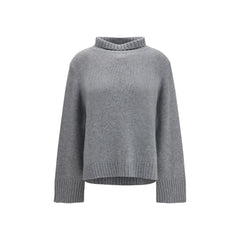 Allude Gray Cashmere Turtleneck
