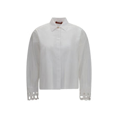 Max Mara White Cotton Dress Shirt