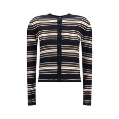 Max Mara Blue Silk Cardigan