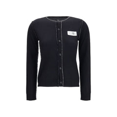 MM6 Black Wool Oves Aries Cardigan