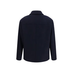 Brooksfield Blue Wool Oves Aries Full-Length Jacket
