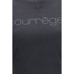 Courrèges Black Cotton T-Shirt