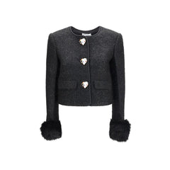 Self-Portrait Black Polyester Jacket