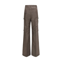 Rick Owens Gray Ramie Cargo Pants