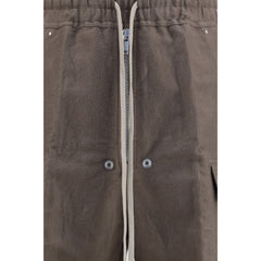 Rick Owens Gray Ramie Cargo Pants