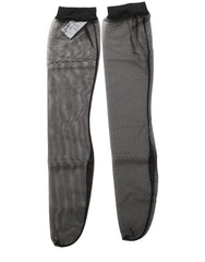Dolce & Gabbana Black Nylon Mesh Sheer Calf Long Accessory Socks