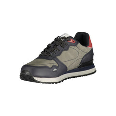 Gas Blue Polyester Men Sneaker