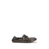Prada Brown Calf Leather Bos Taurus Slip-On Loafers
