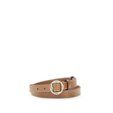 Jacquemus Beige Calf Leather Bos Taurus Thin Belt