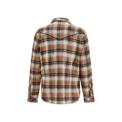 P.A.R.O.S.H. Brown Cotton Pattern Shirt