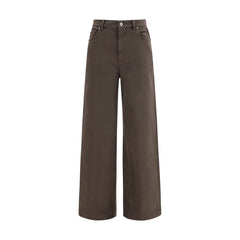 P.A.R.O.S.H. Brown Cotton Casual Pants