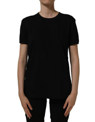 Dolce & Gabbana Black Cotton Crew Neck Short Sleeves T-shirt