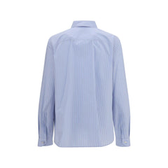 Saint Laurent Blue Cotton Pattern Shirt