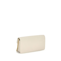 Valentino Garavani White Calf Leather Bos Taurus Wallet