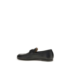 Valentino Garavani Black Deer Slip-On Loafers