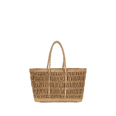 The Row Beige Raffia Shoulder Bag