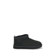 UGG Black Suede Leather Ankle Boots
