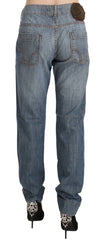 Just Cavalli Blaue Jeans aus Baumwolle mit niedriger Taille und schmalem Schnitt