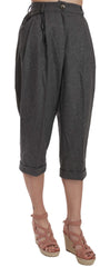 Dolce & Gabbana Cropped Hose aus Wolle mit Bundfalten