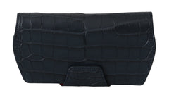 Dolce & Gabbana Brillentasche aus blauem Krokodilleder Etui Beutel