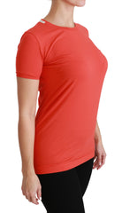 Dolce & Gabbana Rood Ronde hals Korte mouwen T-shirt Katoenen top