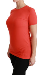 Dolce & Gabbana Rood Ronde hals Korte mouwen T-shirt Katoenen top