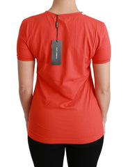 Dolce & Gabbana Rood Ronde hals Korte mouwen T-shirt Katoenen top