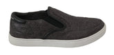 Dolce & Gabbana Graue Leder-Flach-Caiman Herren Loafer Schuhe
