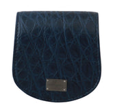 Dolce & Gabbana Blue Holder Pocket Wallet Blue Exotic Skin Condom Case