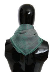 Costume National Grüner Seidenschal Foulard Umschlagtuch