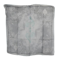 Costume National Gray Silk Shawl Foulard Wrap Scarf