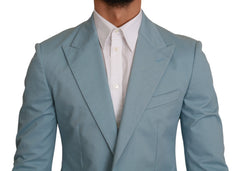 Dolce & Gabbana Blue Slim Fit Coat Jacket MARTINI Blazer