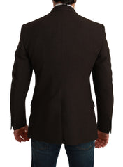 Dolce & Gabbana Brauner Slim Fit Mantel Jacke MARTINI Blazer