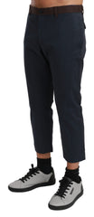 Dolce & Gabbana Braune Gestreifte Cropped-Hose
